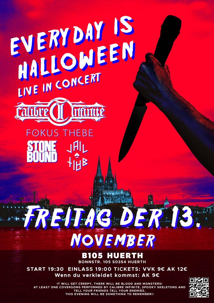 Everyday Is Halloween concert poster for 13 November 2026 at B105 Hürth